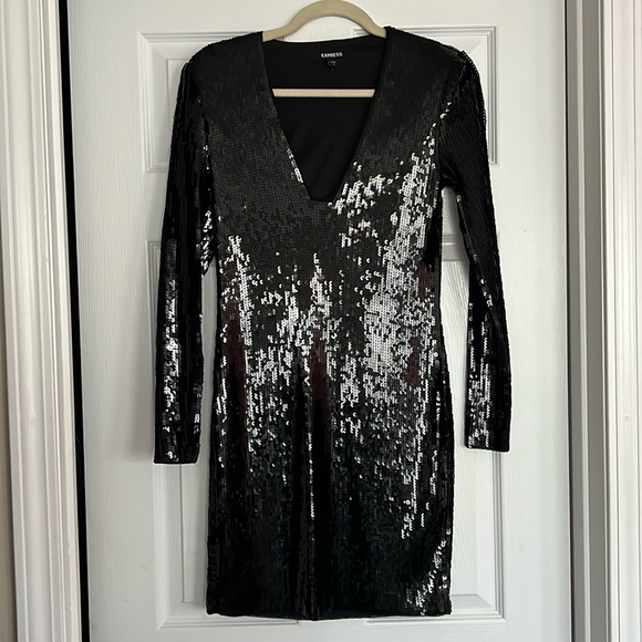 Black Sequin Dress - Picture 1 of 4